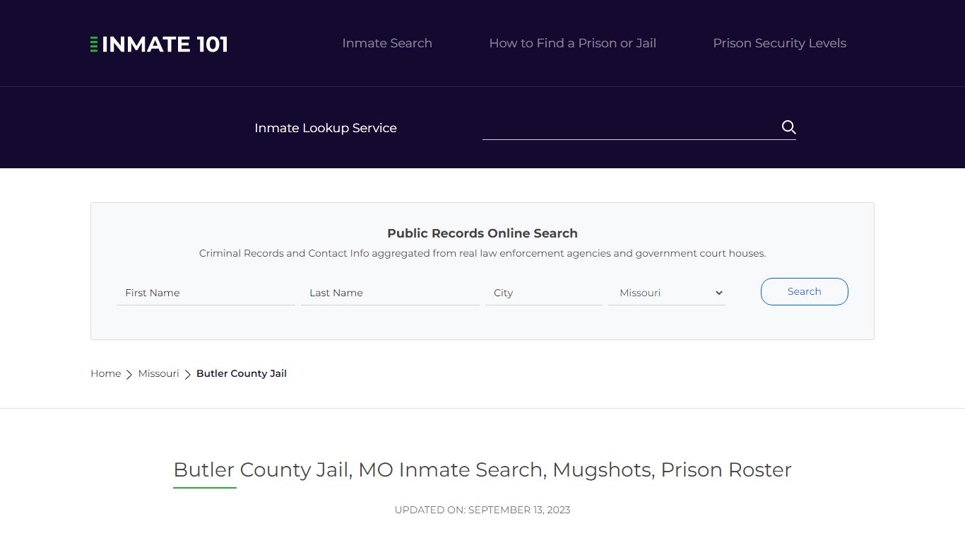 Butler County Jail, MO Inmate Search, Mugshots, Prison Roster